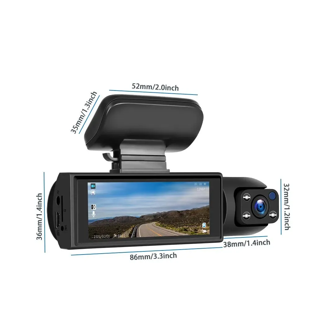 1080p Dual Lens Car Dvr with Night Vision