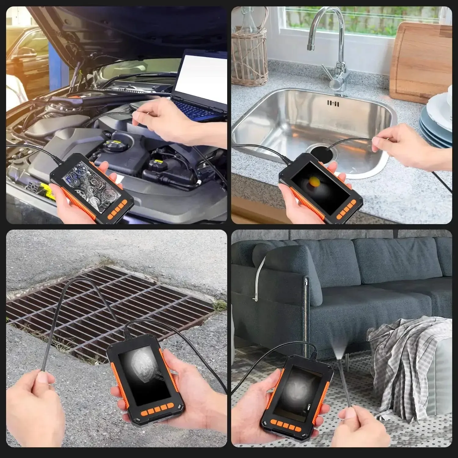 1080p Industrial Endoscope Camera with Dual Lens