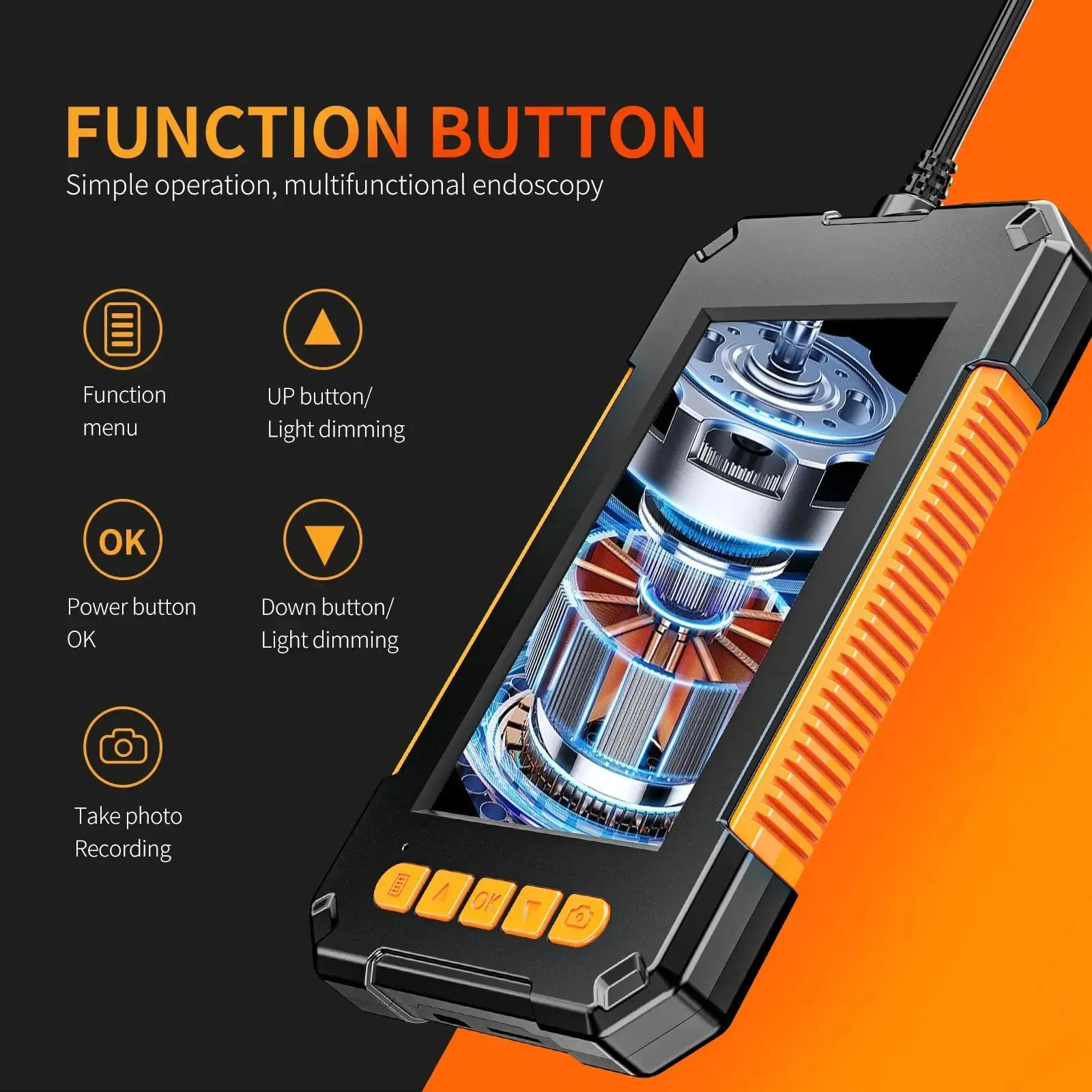 1080p Industrial Endoscope Camera with Dual Lens