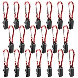 10pcs Tarp Awning Clamp Clips Tent Snaps Hangers Boat Covers Outdoor Camping Tent Tighten Lock Grip Clamp with Carabiner 35X8mm