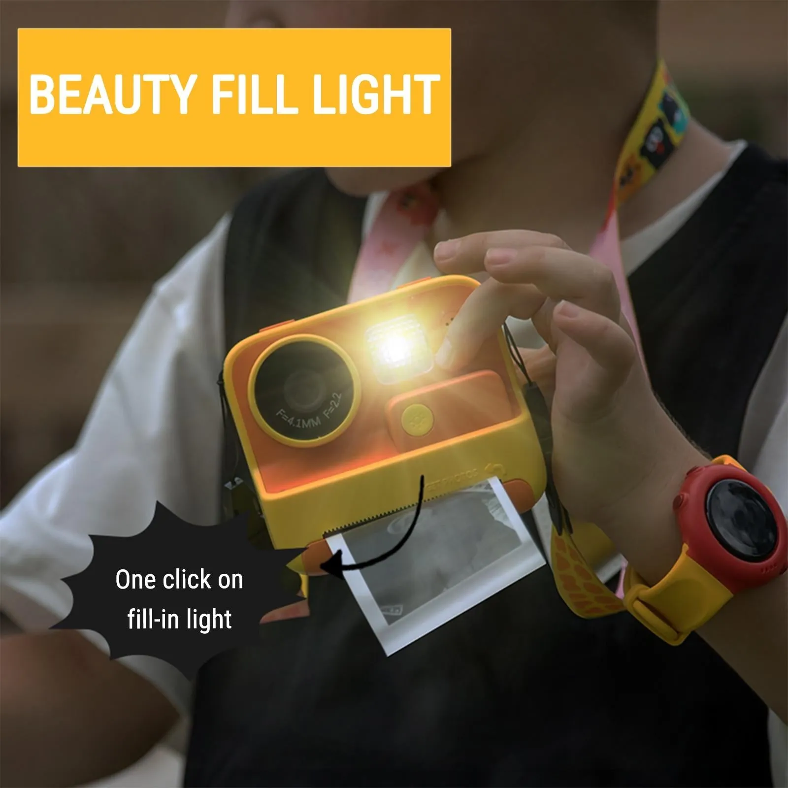 2-Inch Dual Lens Instant Print Camera for Children | 4800W Pixel | Without Memory Card | Pink