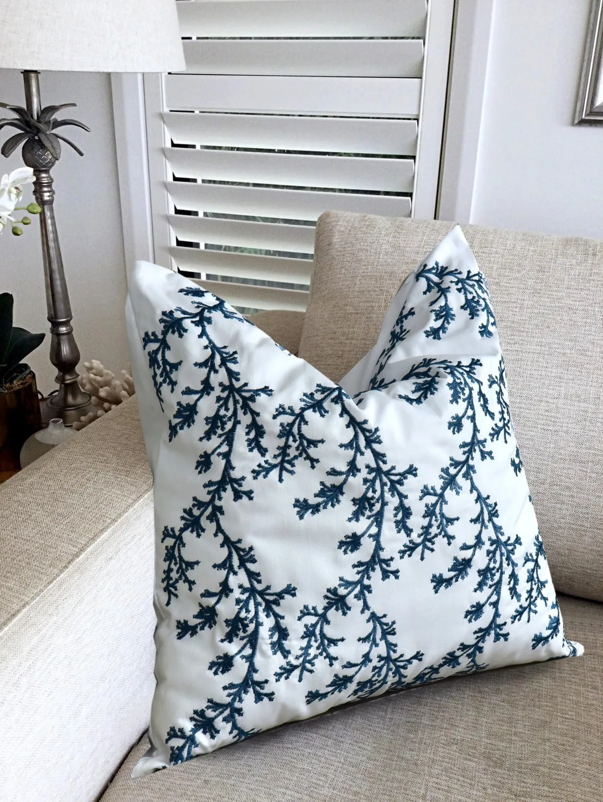 2 PCs Blue Embroidered 5338 Cushions