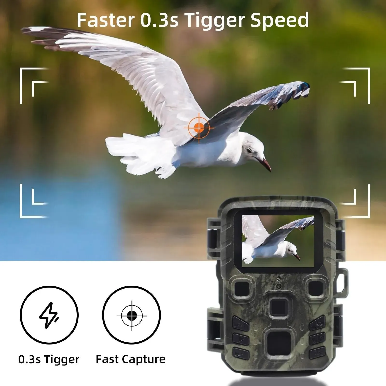 20mp Hunting Trail Camera with Night Vision and Wildlife Scouting