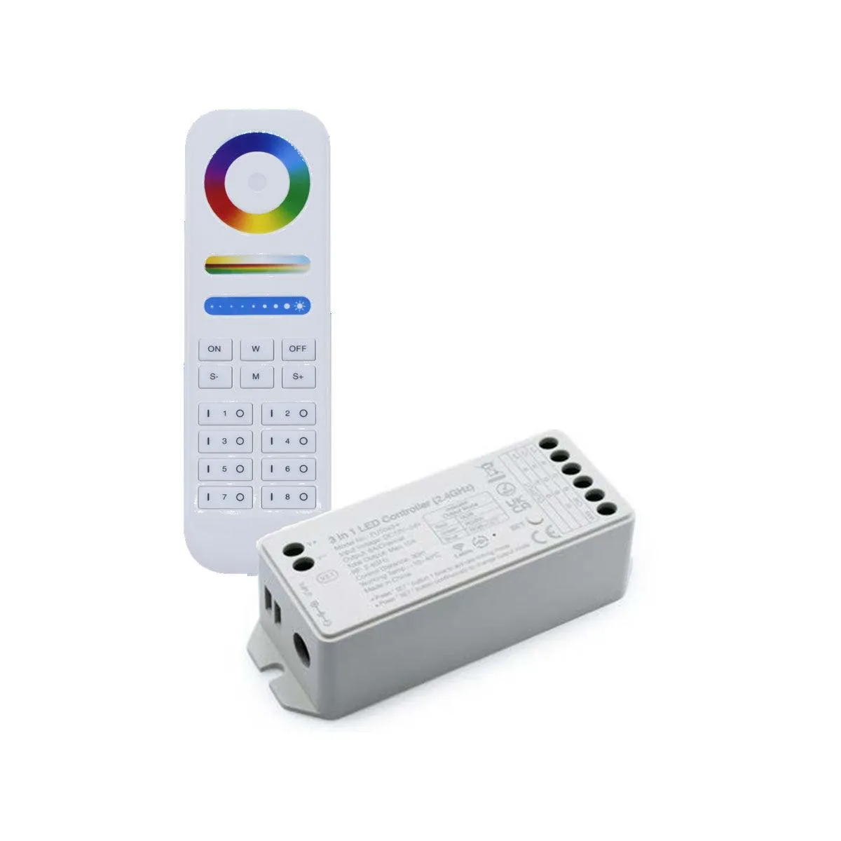 5 Channel RGBTW Controller with RF Remote with holder and mounting hardware