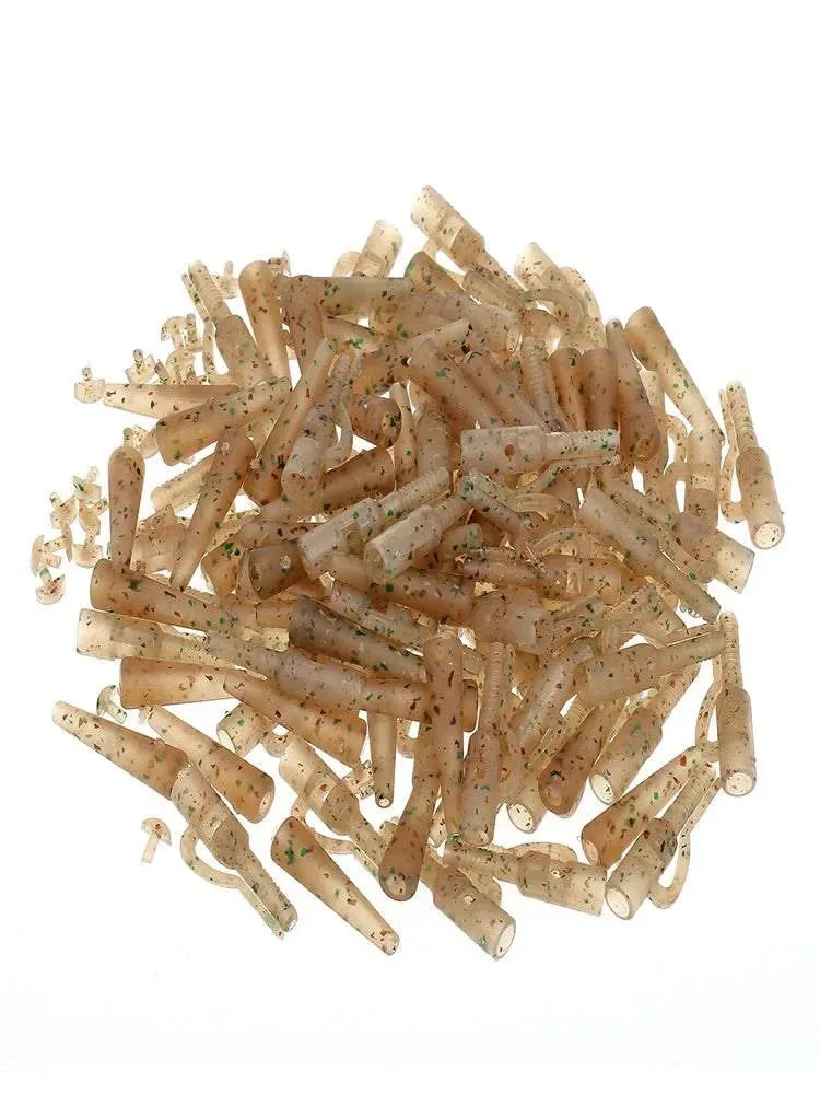 50Pcs/Sets Fishing Terminal Tackle Safety Lead Clips with Pins Tail Rubber Tubes Carp Fishing Tackle Tools For Outdoor 2023