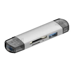 6 in 1 Usb 3.0 Card Reader Type c Micro Usb Tf Sd Flash Drive Adapter for Phones