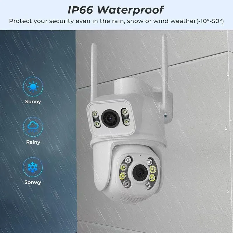 6Mp Dual Camera With Wifi Two-Way Voice Intercom & Ai Recognition