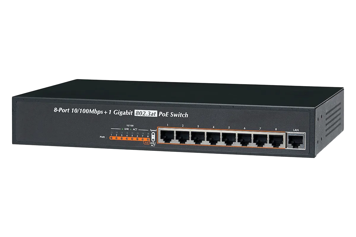 8-Channel High-Power PoE Switch