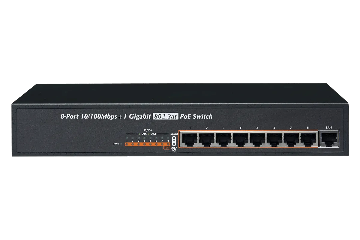 8-Channel High-Power PoE Switch