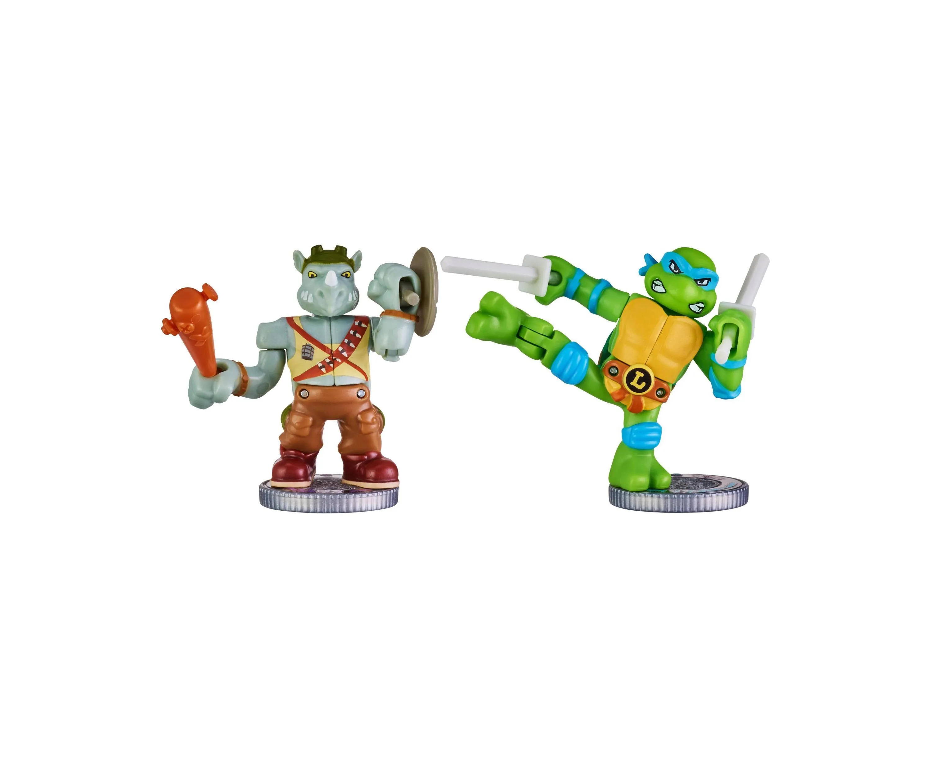 Akedo Ultimate Arcade Warriors Teenage Mutant Ninja Turtles - Leonardo vs Rocksteady Action Figures