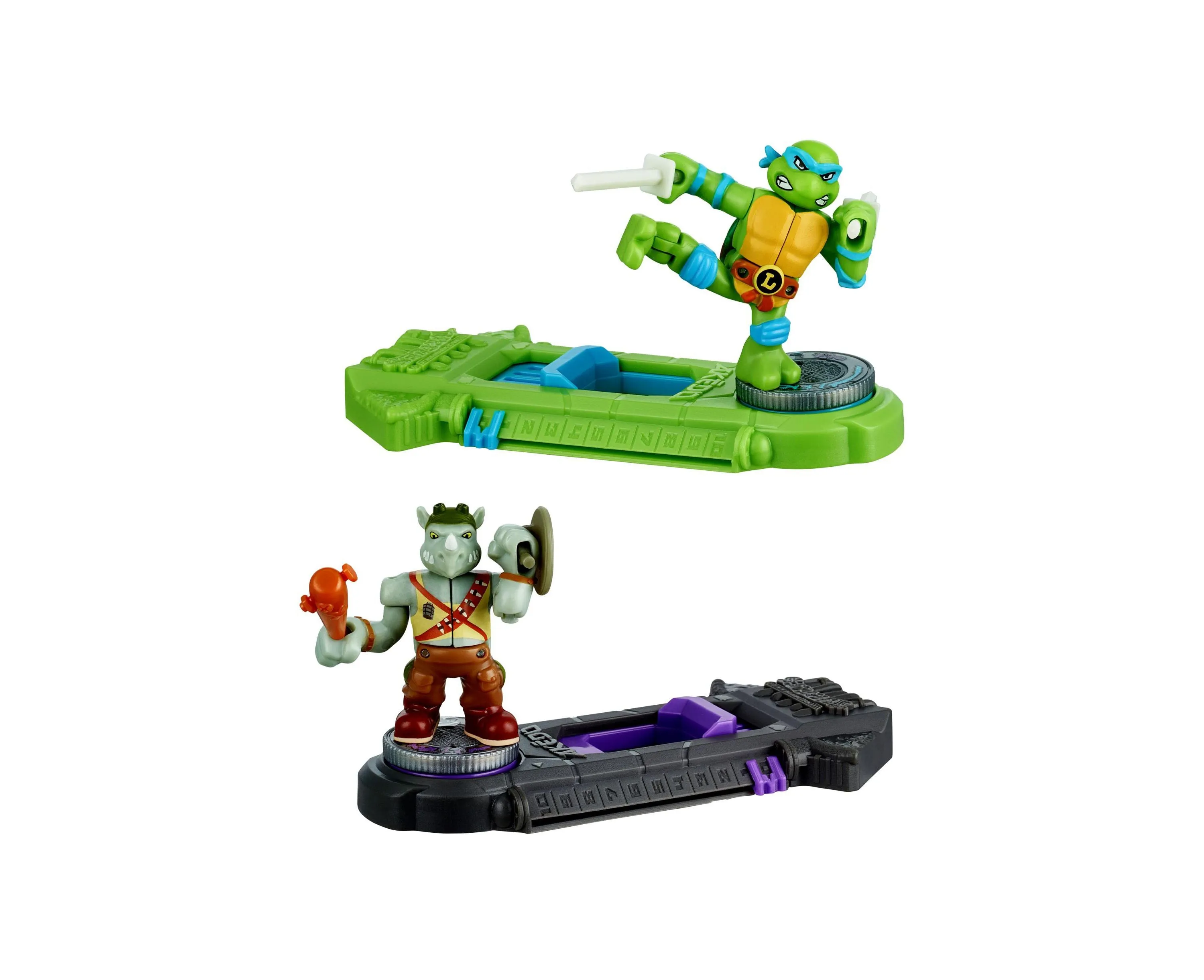 Akedo Ultimate Arcade Warriors Teenage Mutant Ninja Turtles - Leonardo vs Rocksteady Action Figures