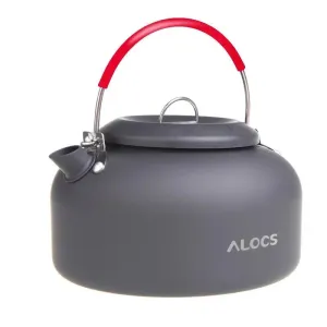 ALOCS 1.4L Aluminum Outdoor Kettle Camping Picnic Water Teapot Coffee Pot Cookware Teapot for Camping Traveling Hunting CW-K03