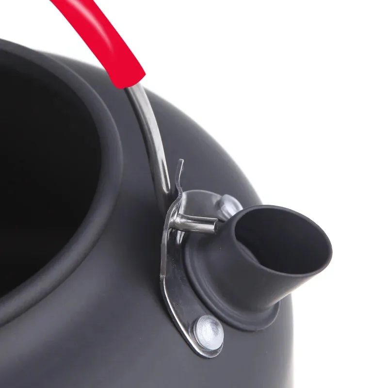 ALOCS 1.4L Aluminum Outdoor Kettle Camping Picnic Water Teapot Coffee Pot Cookware Teapot for Camping Traveling Hunting CW-K03