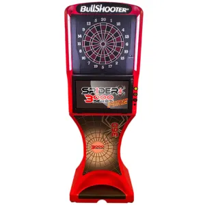 Arachnid Red Fire Spider 360 3000 Series Premium Dual-Head Electronic Dartboard (Touch to Flip)