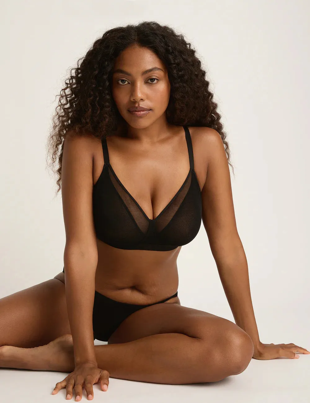 Boody Bamboo Mesh Full Bust Wireless Bra in Black
