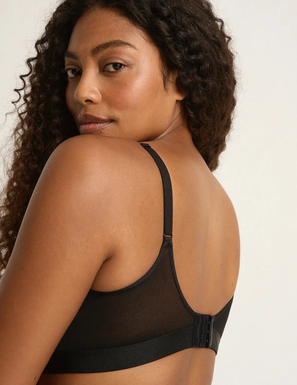 Boody Bamboo Mesh Full Bust Wireless Bra in Black