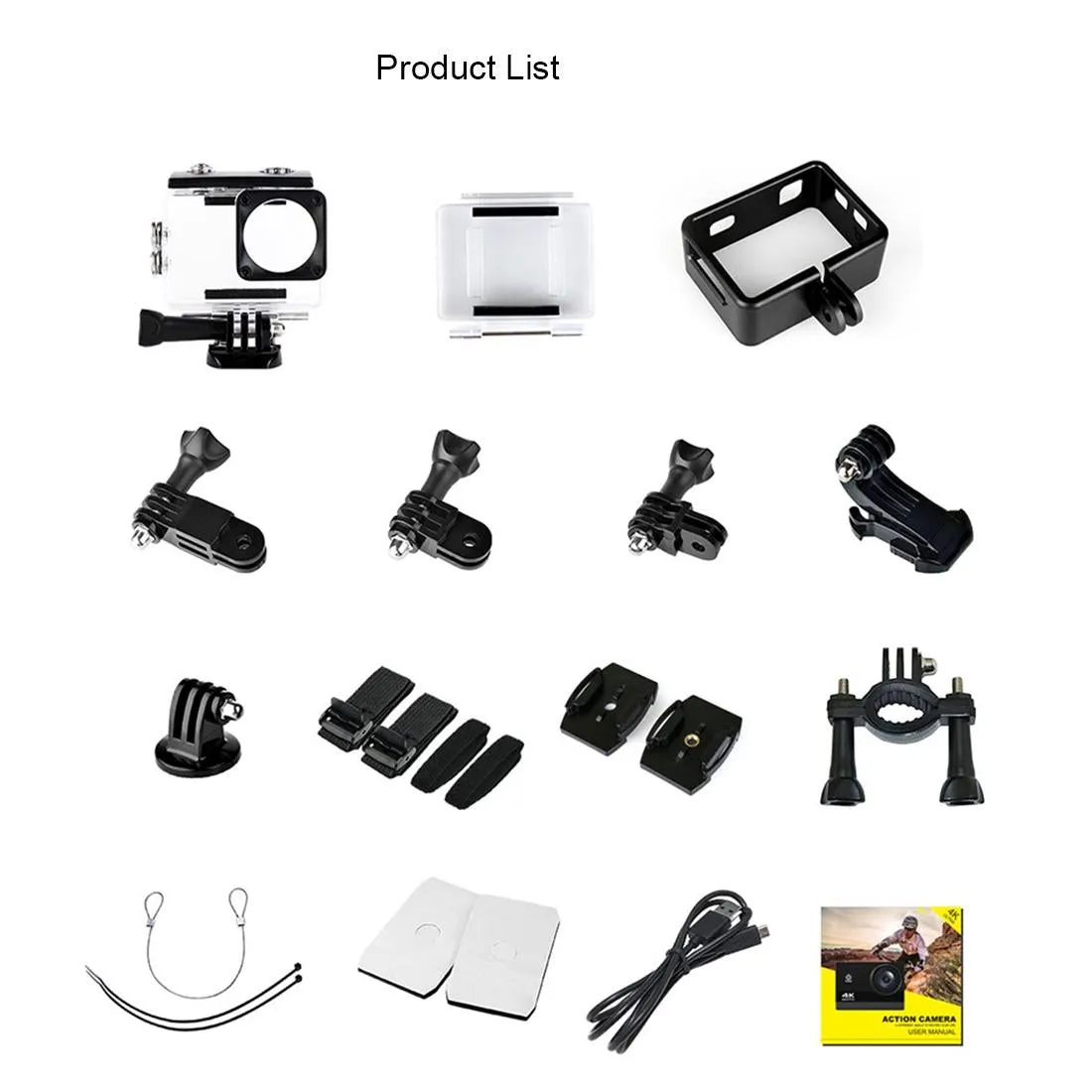 C1 Dual Screen 2.0 Inch 1.3 Inch Screen Anti Shake 4k Wifi Sport Action Camera Camcorder with Waterproof Housing Case Allwinner V316 170 Degrees Wide Angle