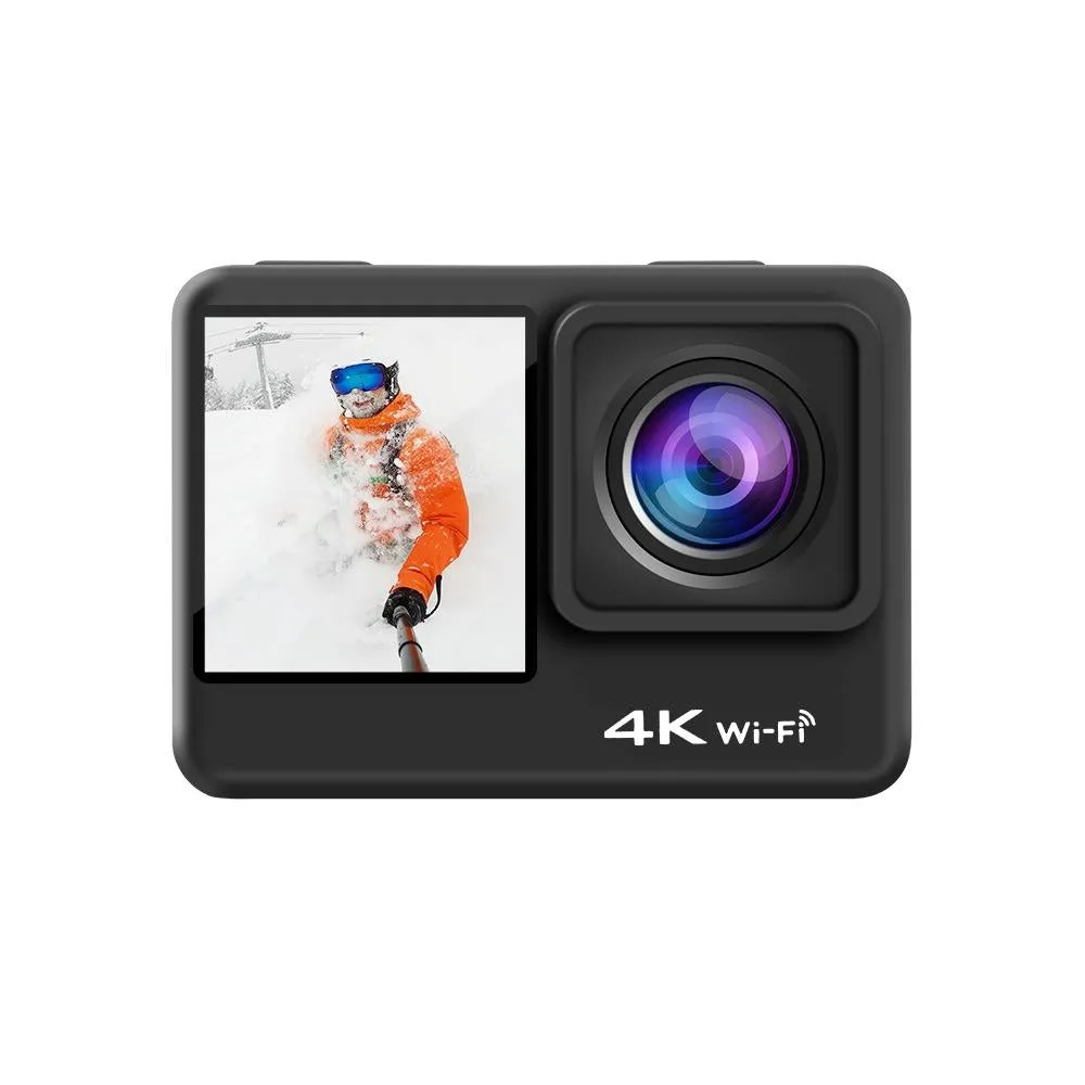 C1 Dual Screen 2.0 Inch 1.3 Inch Screen Anti Shake 4k Wifi Sport Action Camera Camcorder with Waterproof Housing Case Allwinner V316 170 Degrees Wide Angle