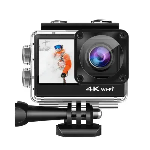 C1 Dual Screen 2.0 Inch 1.3 Inch Screen Anti Shake 4k Wifi Sport Action Camera Camcorder with Waterproof Housing Case Allwinner V316 170 Degrees Wide Angle