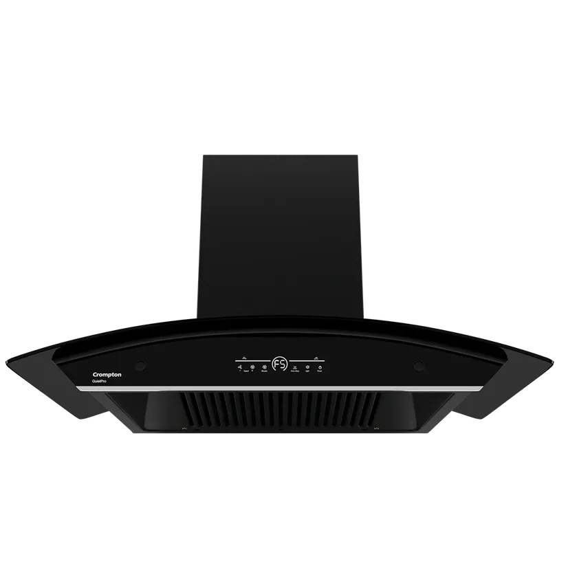 CHD-QPVC90FLE-MBL-Curved Wall Mounted Chimney QuietPro 90 cm