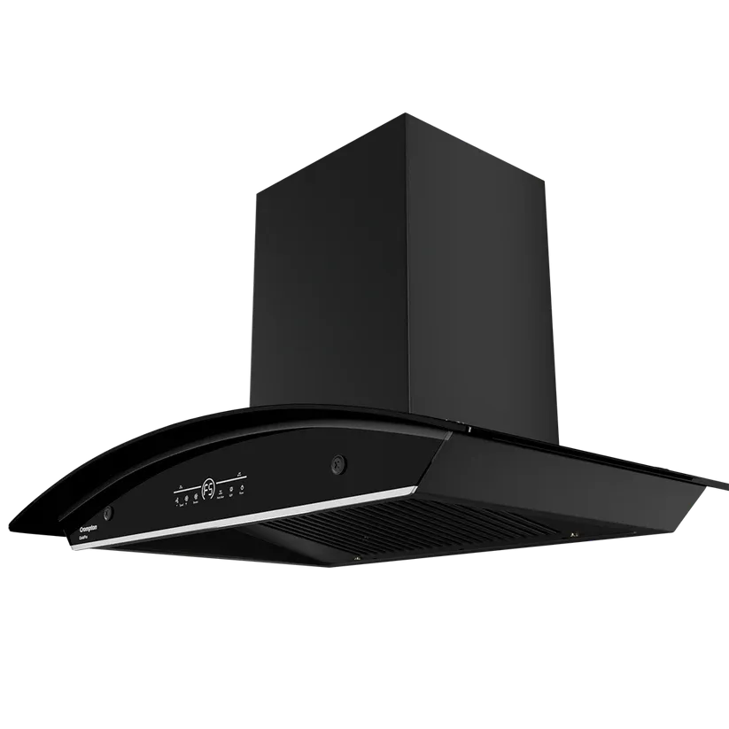 CHD-QPVC90FLE-MBL-Curved Wall Mounted Chimney QuietPro 90 cm