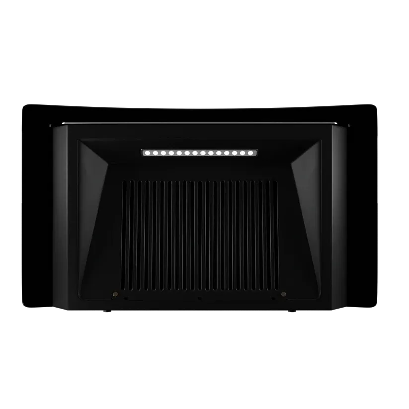 CHD-QPVC90FLE-MBL-Curved Wall Mounted Chimney QuietPro 90 cm