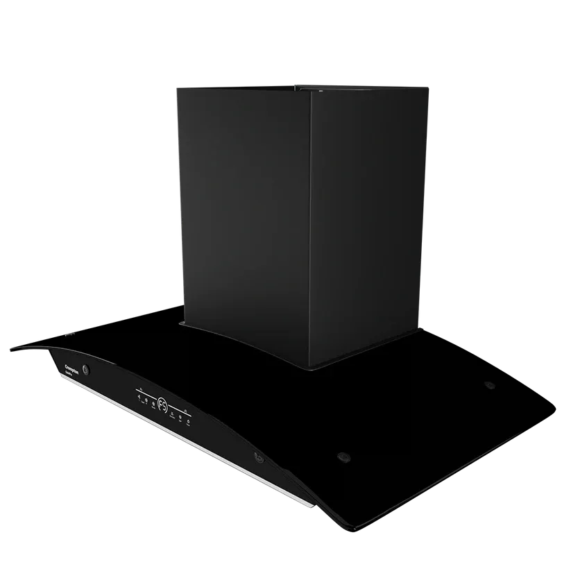 CHD-QPVC90FLE-MBL-Curved Wall Mounted Chimney QuietPro 90 cm