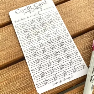 Credit Card Savings Challenge Cards