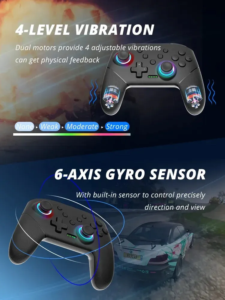 Data Frog Wireless Controller for Nintendo Switch Oled Lite 1000mah Battery Turbo Function