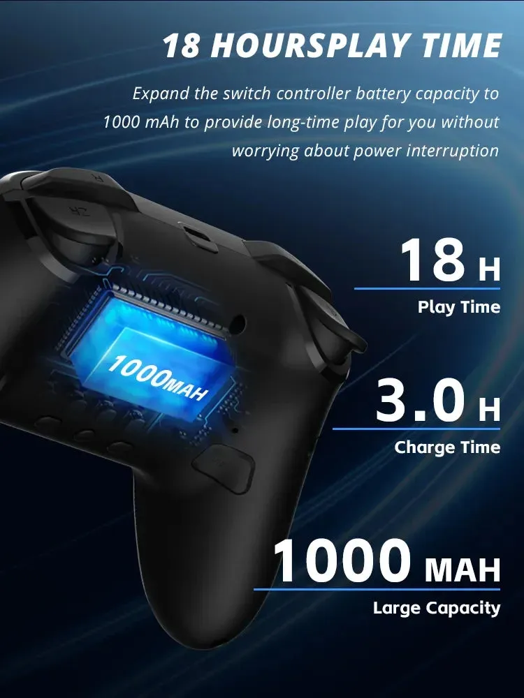 Data Frog Wireless Controller for Nintendo Switch Oled Lite 1000mah Battery Turbo Function