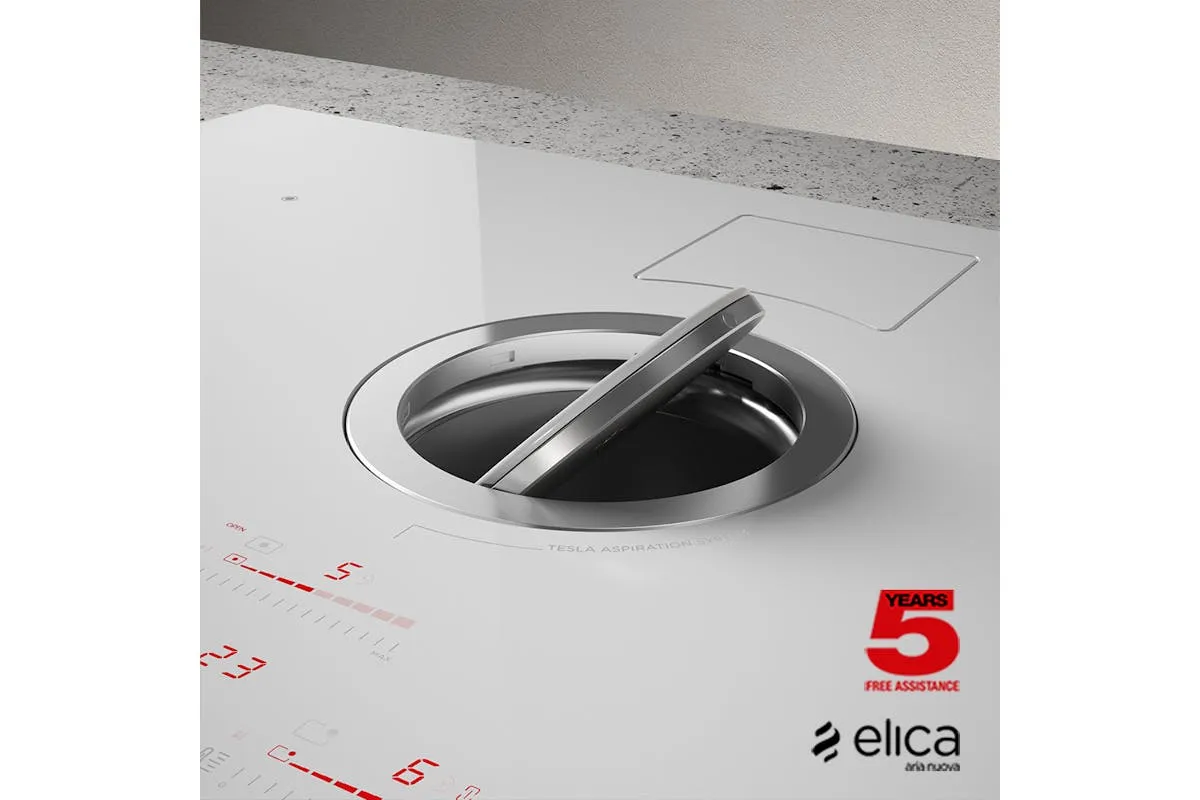 Elica Nikolatesla 83cm Built-in Duct Induction Hob | NIKOSWITCHDUCWH