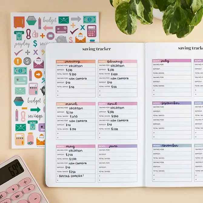 Erin Condren Budget Petite Planner Book - Colour Blends