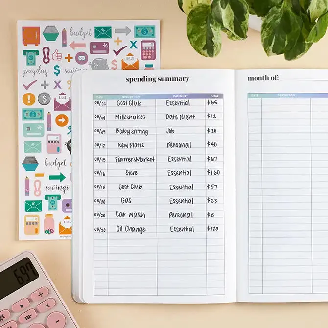 Erin Condren Budget Petite Planner Book - Colour Blends