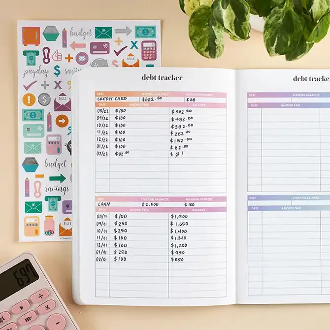Erin Condren Budget Petite Planner Book - Colour Blends