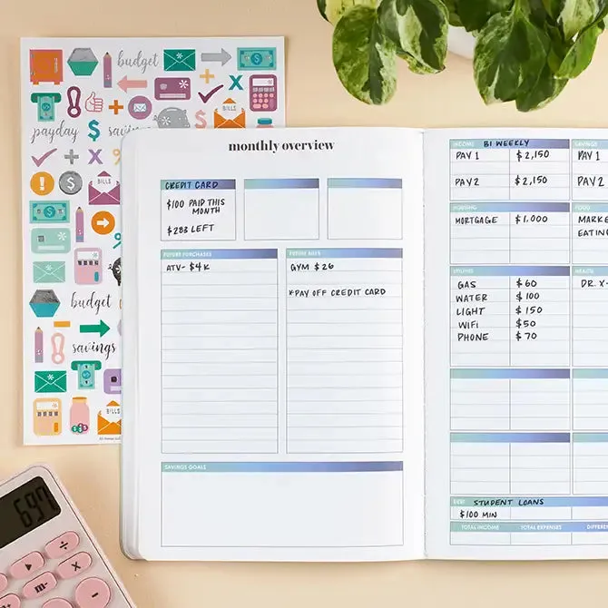 Erin Condren Budget Petite Planner Book - Colour Blends