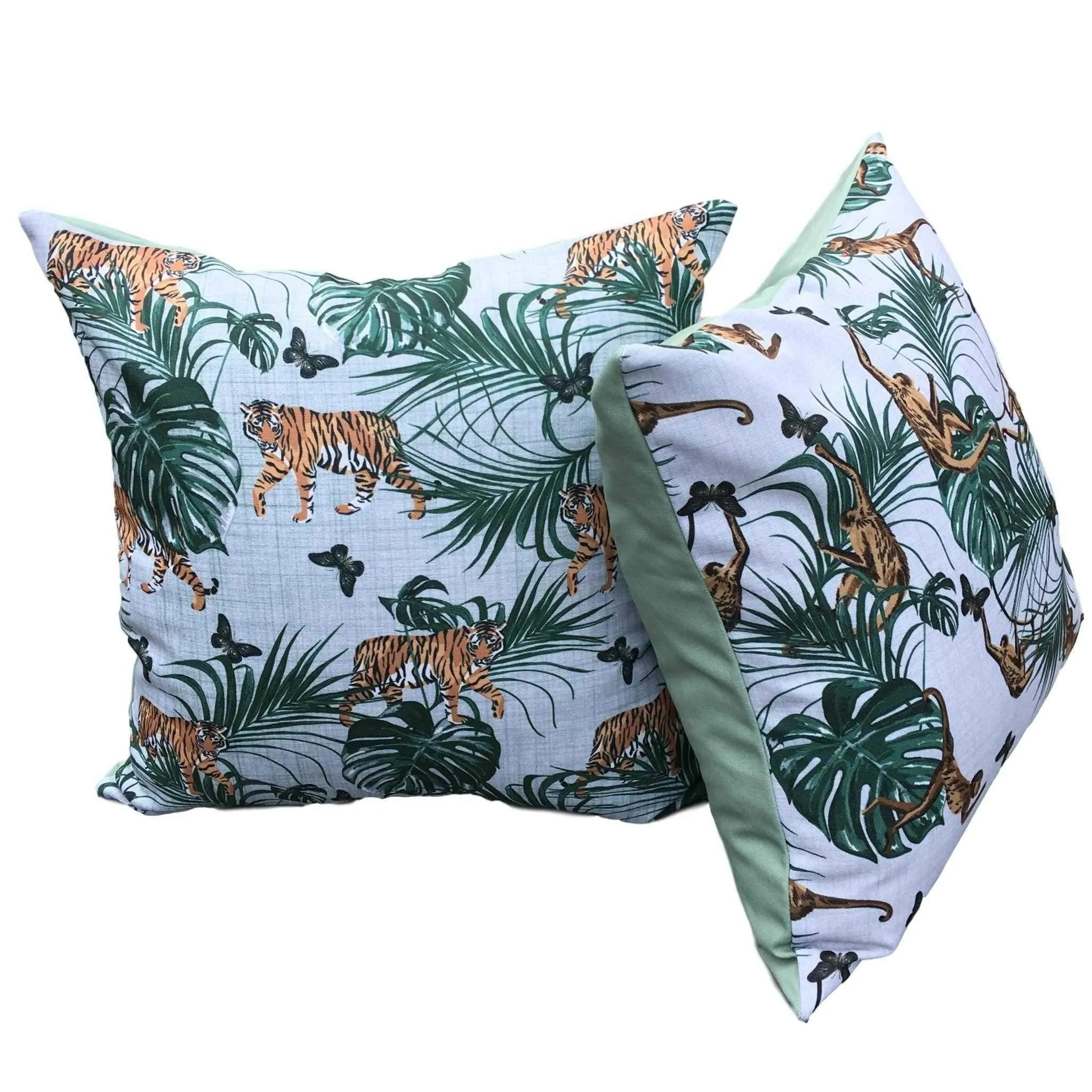 Extra Large 65cms Tiger Water Resistant Garden Floor Cushion Cover Scatter Pillow Cover Tropical Jungle Rainforest