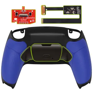 eXtremeRate Black Real Metal Buttons (RMB) Version RISE 2.0 Remap Kit for PS5 Controller BDM-010/020 - Rubberized Blue - XPFJ7007