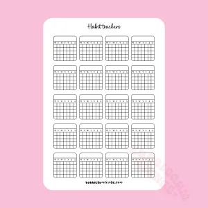 Habit tracker sticker sheet