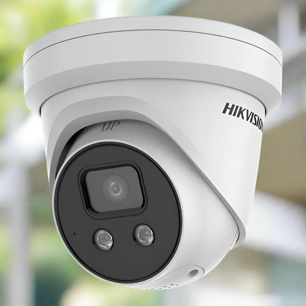 Hikvision Acusense Turret Camera 8MP 4K with Sound, Strobe, Light & Alarm, DS-2CD2386G2-ISU/SL