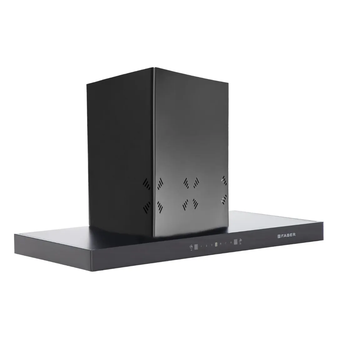 HOOD CYGNUS IN 3D HC SC FL BK 90 Wall Mounted Black Chimney