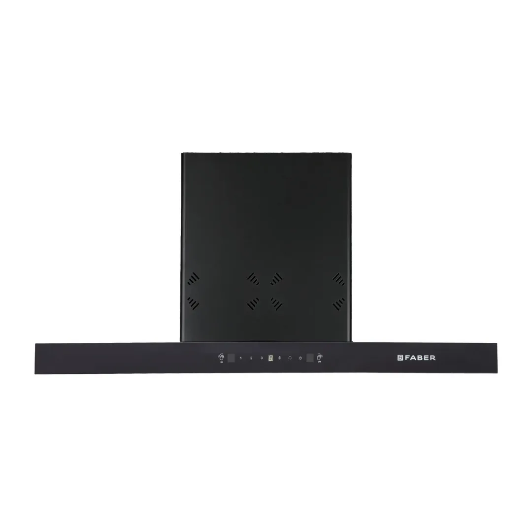 HOOD CYGNUS IN 3D HC SC FL BK 90 Wall Mounted Black Chimney