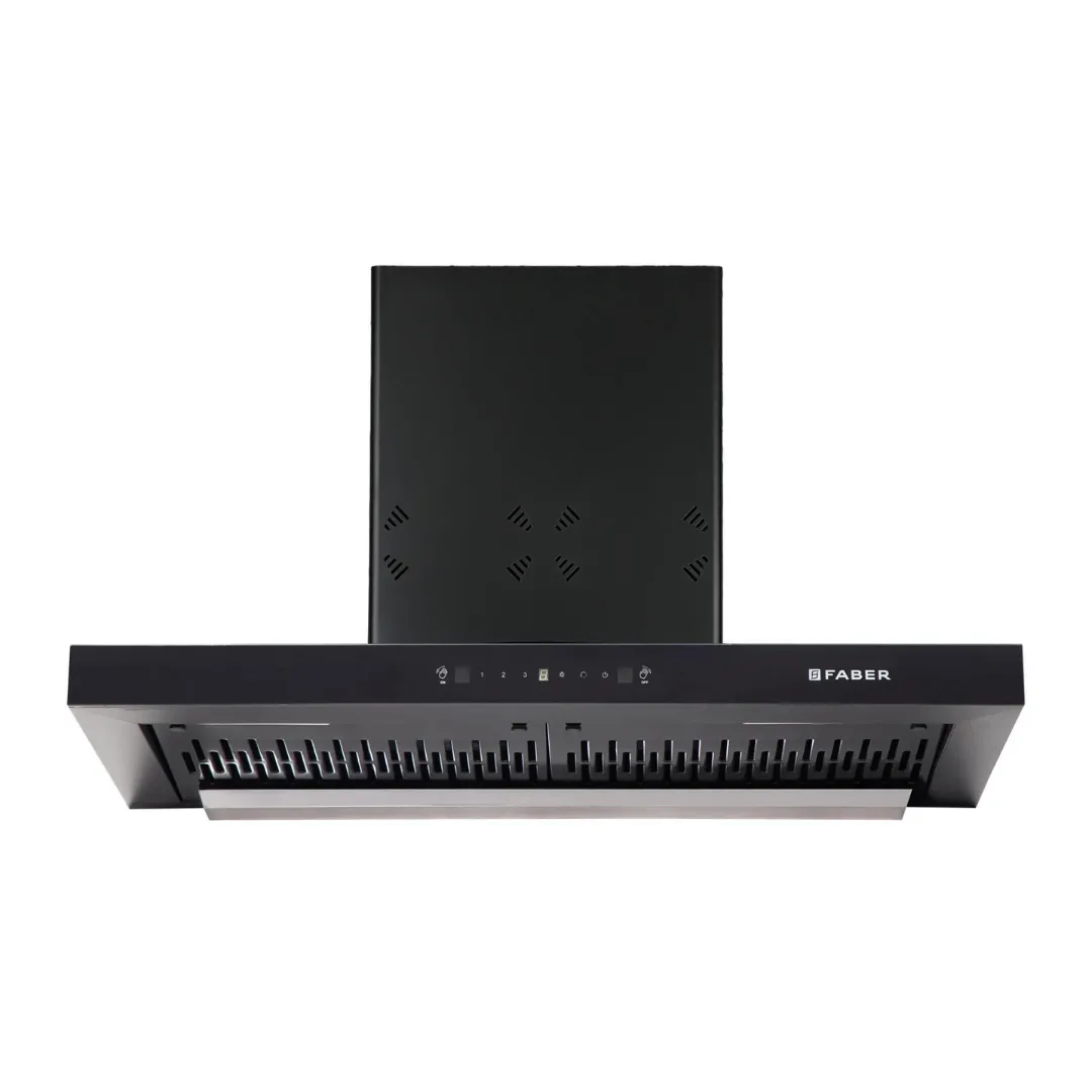 HOOD CYGNUS IN 3D HC SC FL BK 90 Wall Mounted Black Chimney