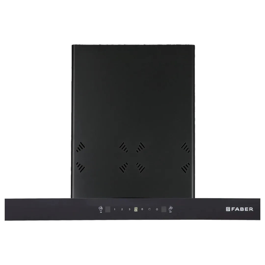 HOOD CYGNUS IN 3D HC SC FL BK 90 Wall Mounted Black Chimney