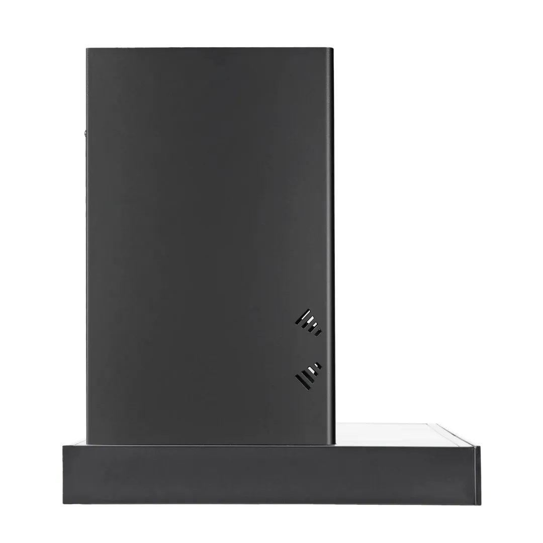 HOOD CYGNUS IN 3D HC SC FL BK 90 Wall Mounted Black Chimney