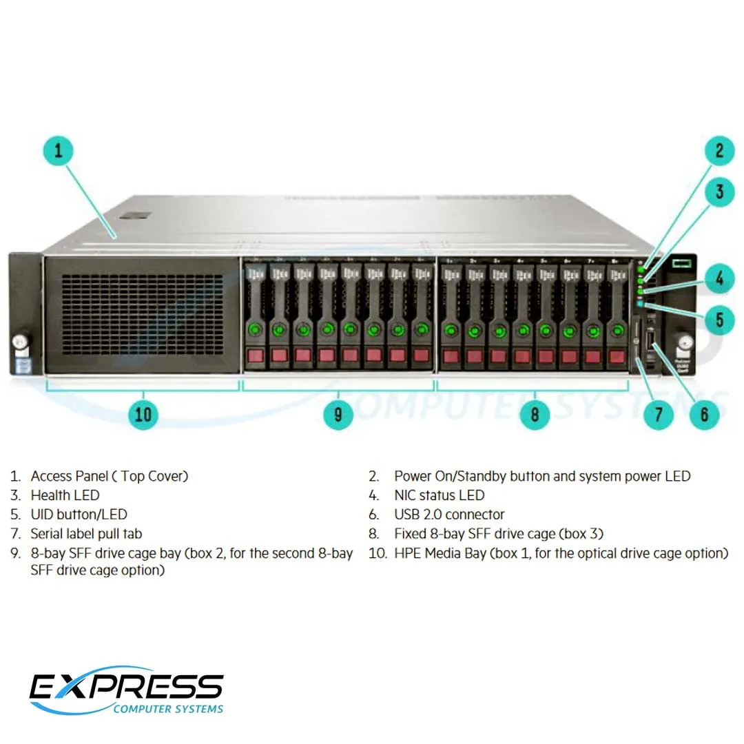 HPE ProLiant DL180 Gen9 Hot Plug 8LFF Server Chassis | 754524-B21