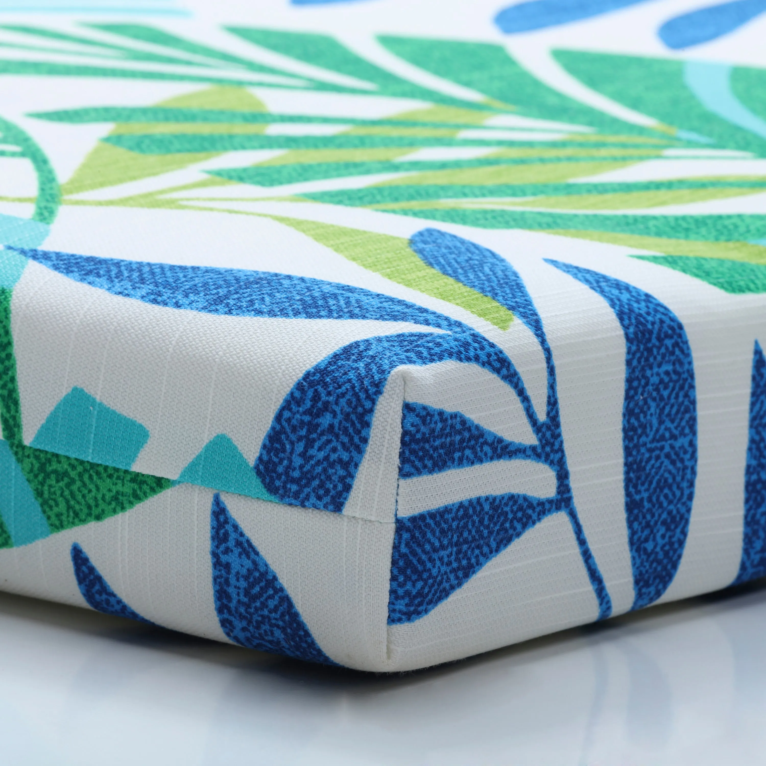 Islamorada Blue/Green Squared Corners Seat Cushion 20X20X3 (Set Of 2)