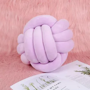 Knot Ball Cushion - Purple
