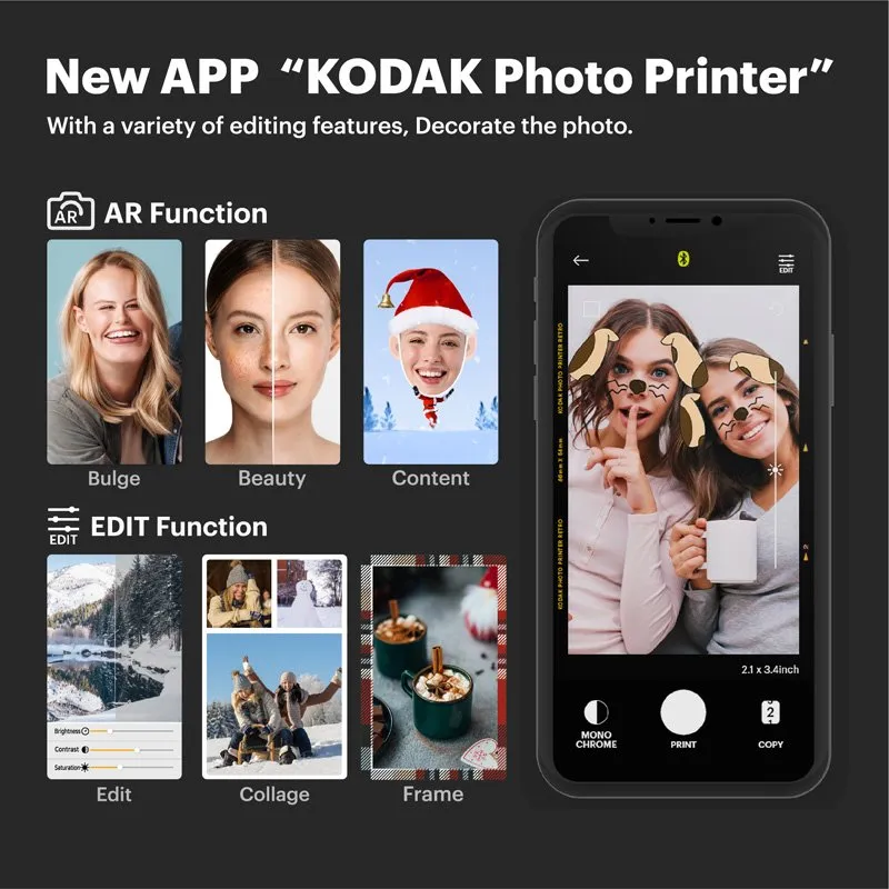 Kodak Instant Camera Mini Shot 2 Retro - White