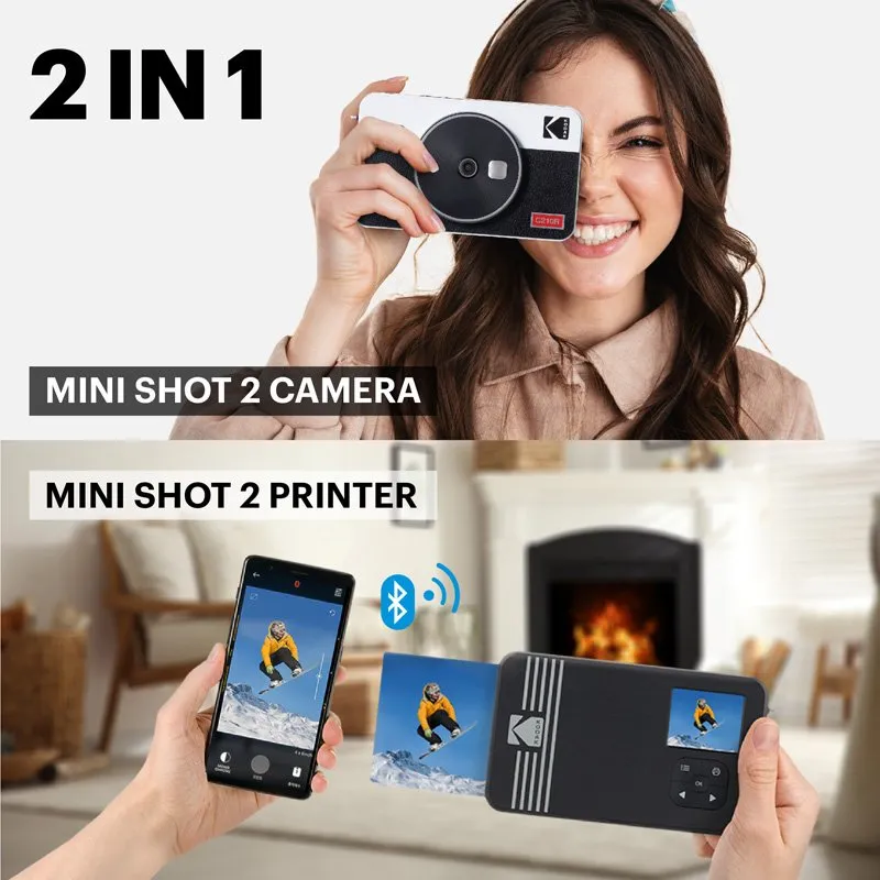 Kodak Instant Camera Mini Shot 2 Retro - White