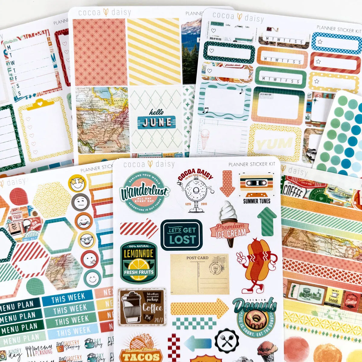 Let's Go Planner Stickers June 2024